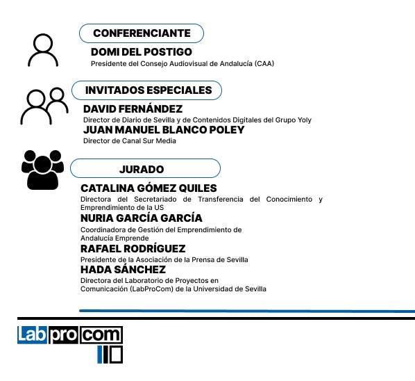 LabProCom's tweet image. El próximo 18 de diembre tendrá lugar en el Salón de Actos de Fcom la XI Gala de LabProCom. 📹
La Gala es un evento dedicado a la innovación, emprendimiento y visibilidad de los proyectos finalistas del curso 2025/26. 

Te esperamos!!!
#Innovación #labprocom #XIgala