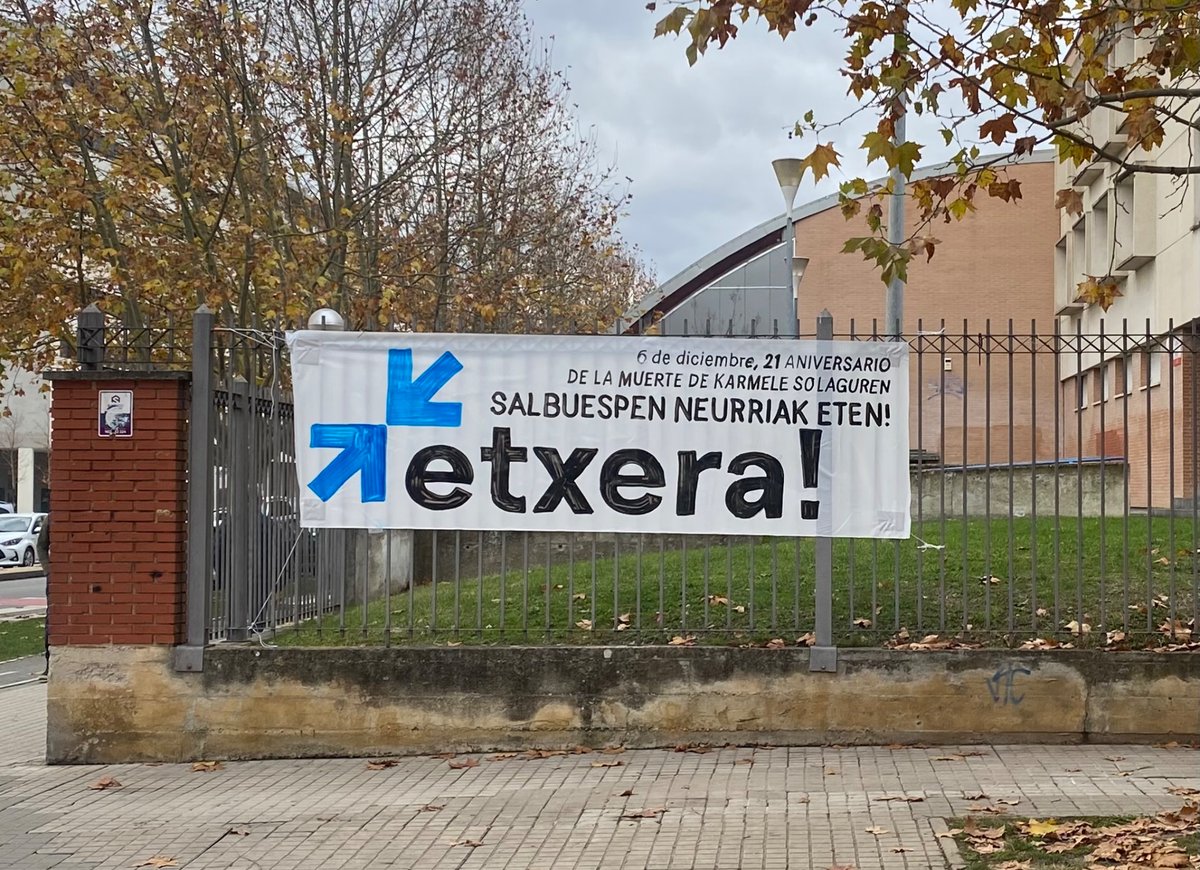SortuBaranain's tweet image. Karmele Solaguren, emakume langilea, Barañainekin konprometitua, Euskal Herri aske, sozialista eta feminista batekin amesten zuen militantea. Estatuak diseinatutako estrategia baten bidez erahila bere semea preso zen Ekain bisitatzera zihoanean.