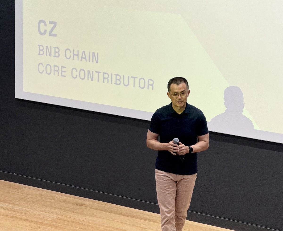 Live from BNB Demo Night: <a href="/cz_binance/">CZ 🔶 BNB</a> shows up to answer live questions from the builders and community!