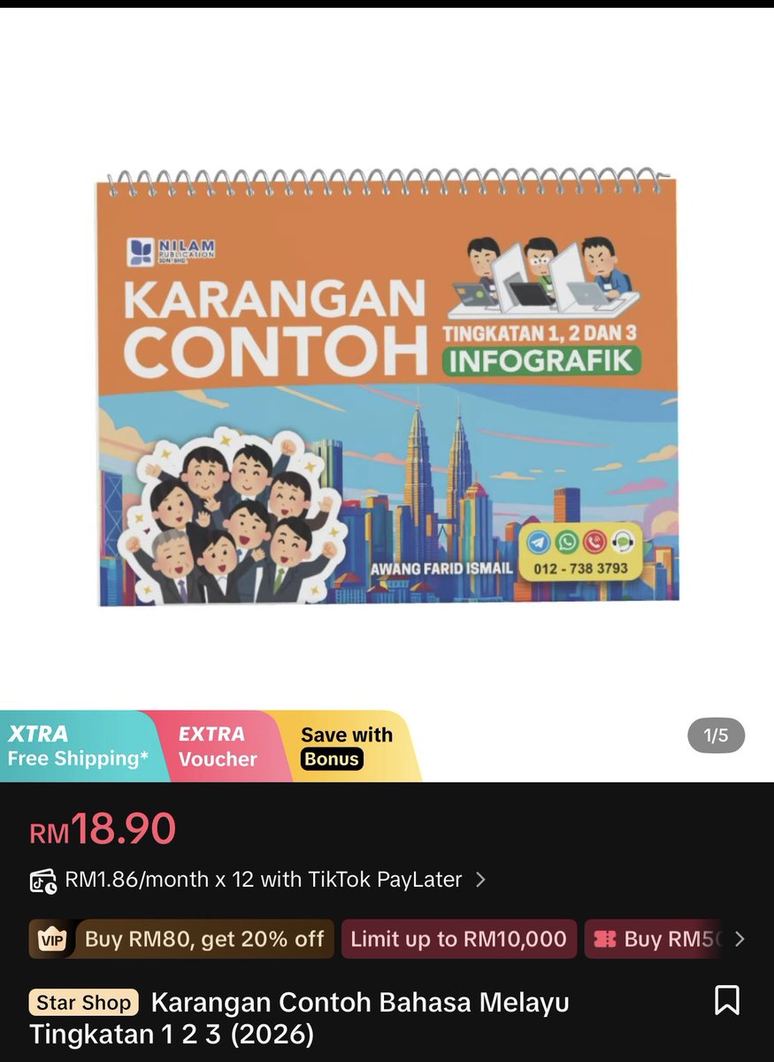 edismail93's tweet photo. Sila dapatkan buku saya dengan harga promosi.
- Buku Karangan Contoh
- dalam bentuk infografik
- hampir 80 karangan + 80 infografik
- cetakan berwarna
- penanda wacana/peribahasa

TikTok : https://t.co/8WZd7oAv3N

Shopee : https://t.co/OPwQs1vfGy https://t.co/kn4M0MbgkL