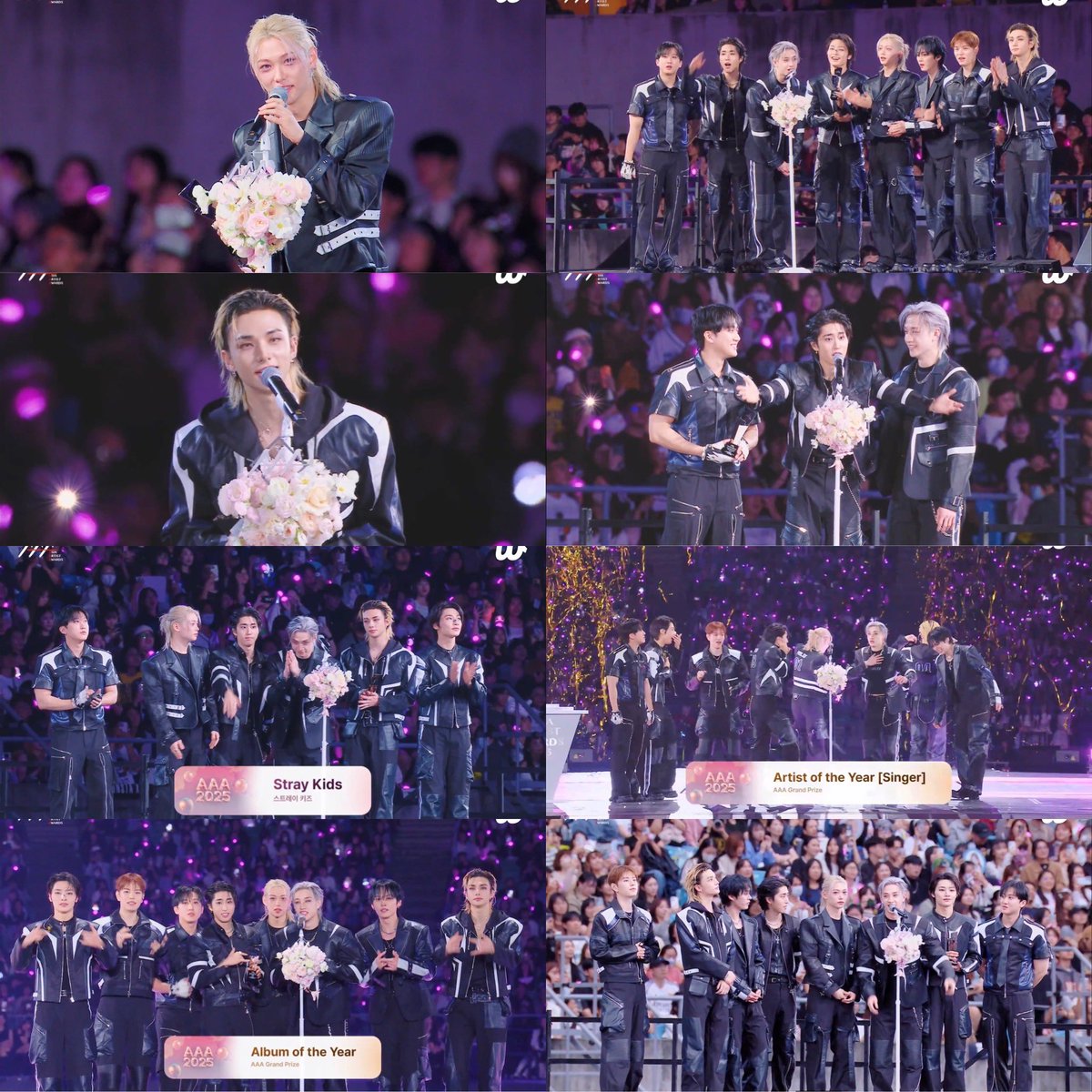 rayuskz's tweet image. Stray Kids won 8 awards at AAA tonight!!