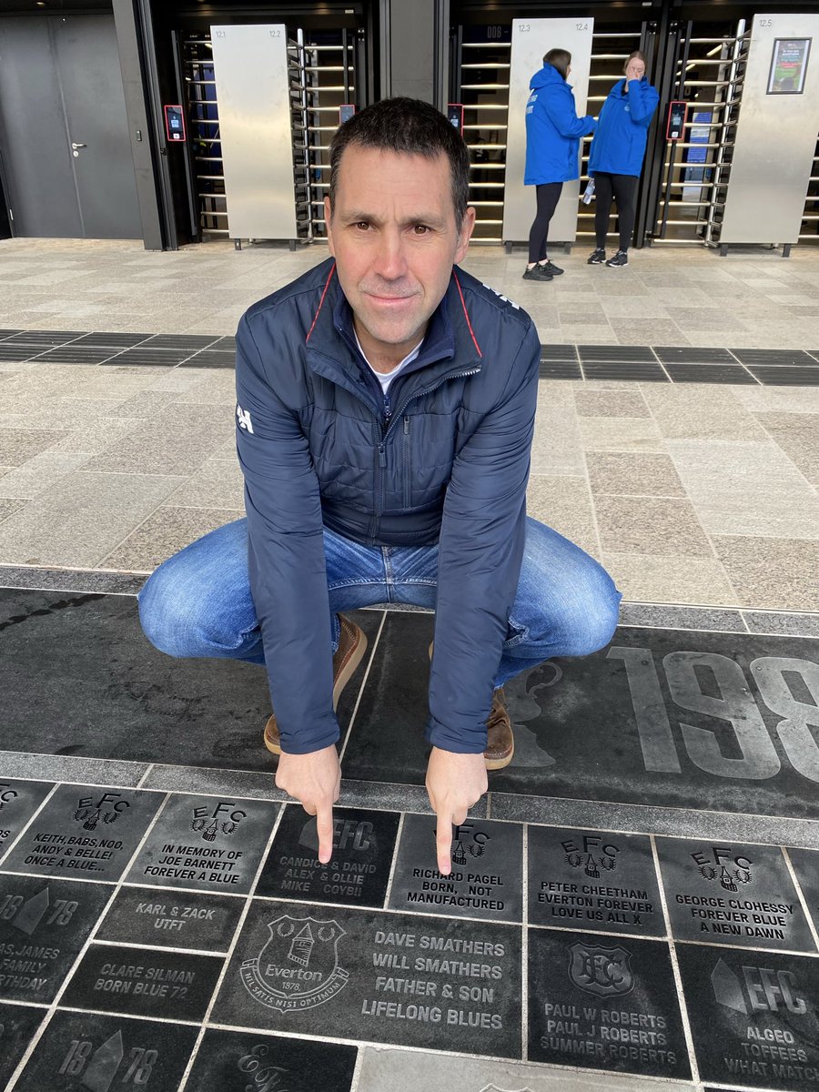 Found our stone at Hill Dickinson stadium today. Great to be here. Up the toffees. #EFC #EvertonianAussie
