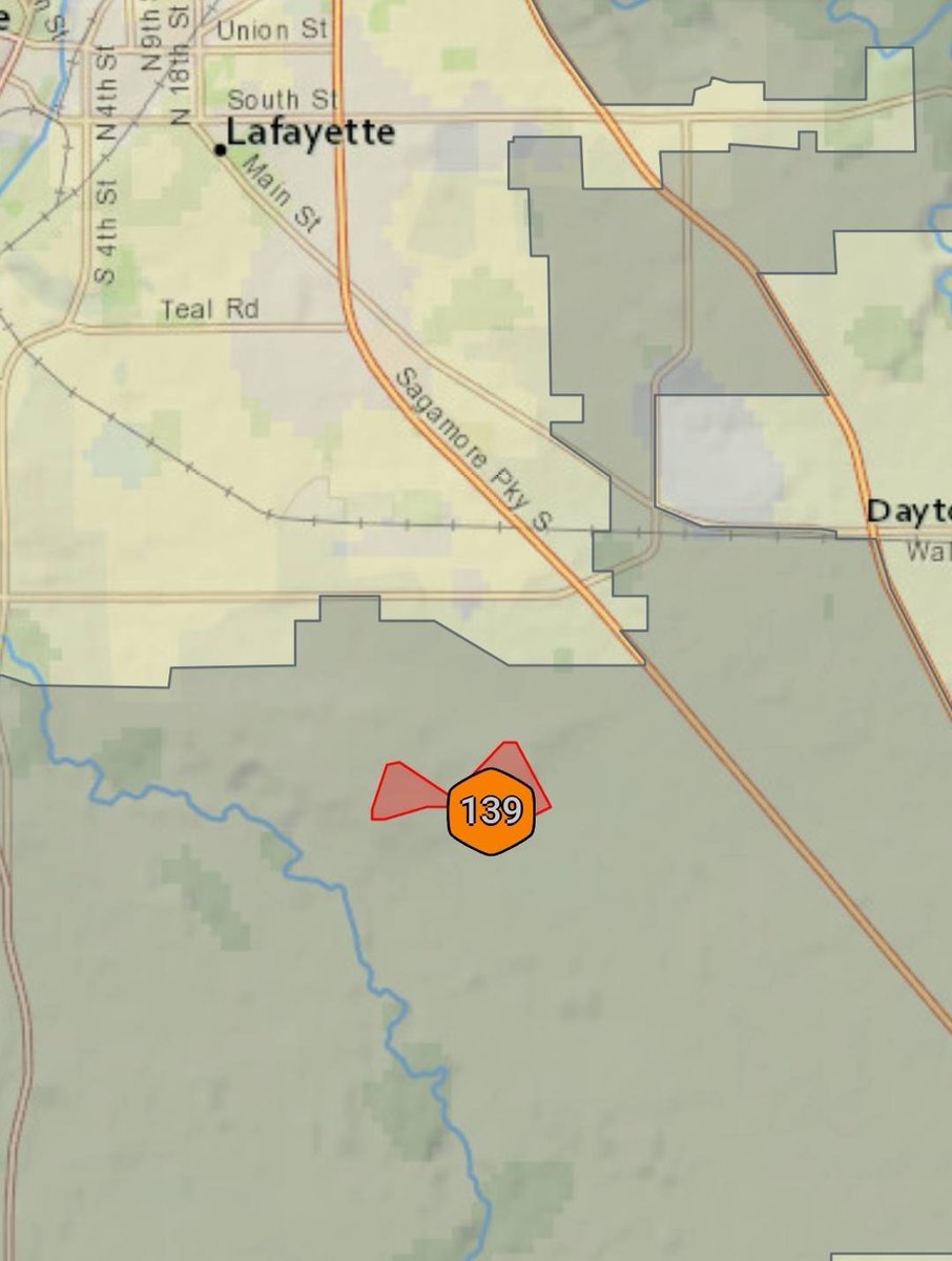 An electric outage is affecting 139 members south of Lafayette. Crews are on the way to investigate. Please call 800-726-3953 or log into SmartHub to report outages. 
Outage map: outages.tipmont.org 
SmartHub: tipmont.smarthub.coop