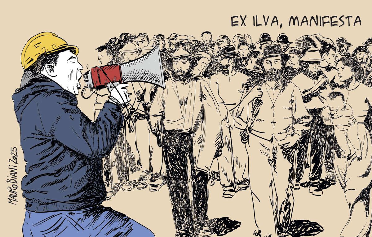 #persone #Ilva #sciopero #lavoro #governoMeloni 
6.000 #famiglie e molti di più a rischio.
Manifestare.
Oggi per <a href="/repubblica/">Repubblica</a>
