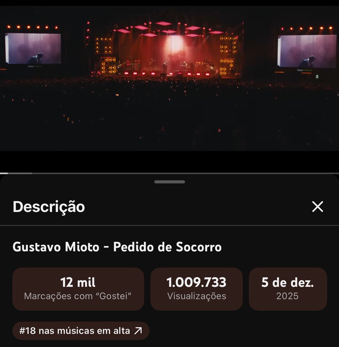1 MILHÃO! | Pedido de Socorro alcançou 1 milhão de visualizações no YouTube, e se encontra em #18 nos vídeos em alta da plataforma 🆘