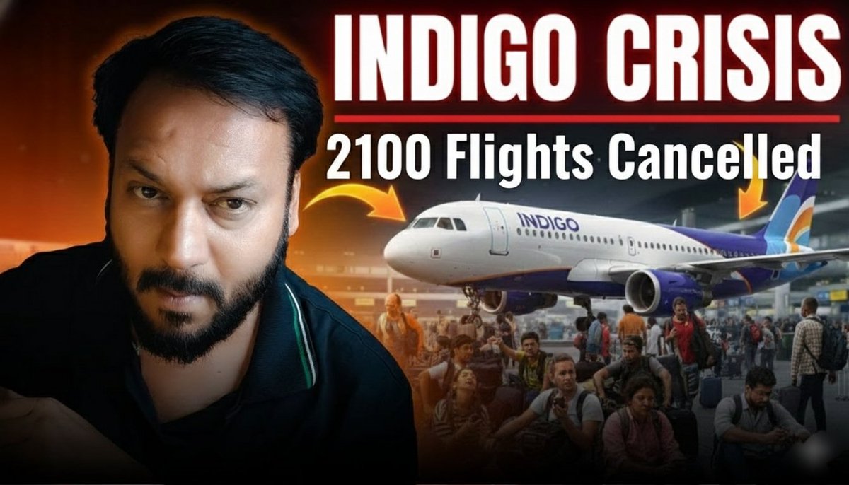 ashishwa's tweet photo. IndiGo Crisis: 2100+ Flights Cancelled in 7 Days | क्या हो रहा है?" https://t.co/LPV99xvQDp https://t.co/8MWz1USKeg
