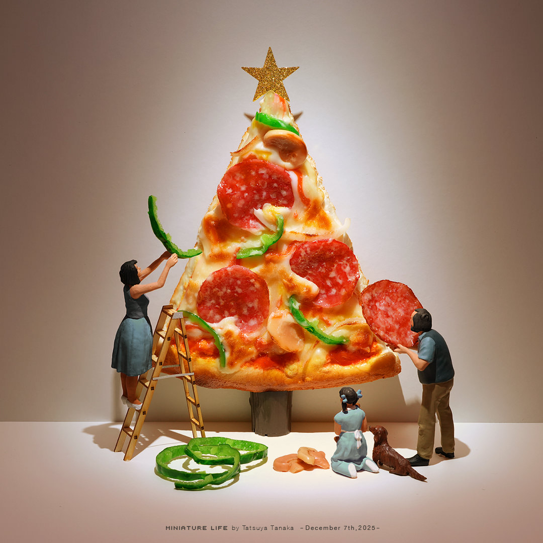 Post by Tatsuya Tanaka 田中達也 on X: ピザ具増すツリー