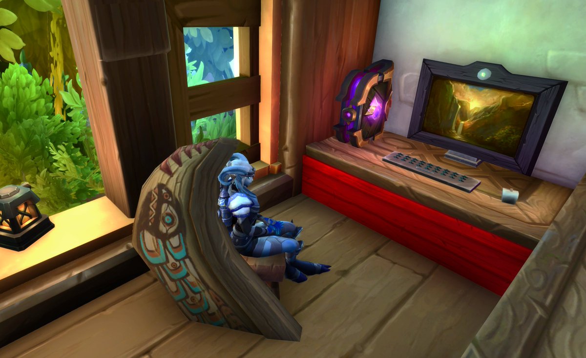 woweden's tweet photo. i'm obsessed with wow housing v3... GAMER EDITION! https://t.co/mUi9PUyk5X