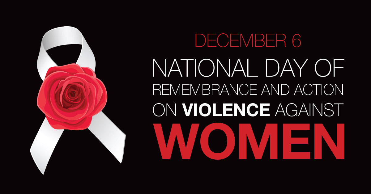 Today, our flags are lowered as we remember &amp; honour the lives of the 14 women murdered at Polytechnique Montréal on Dec. 6, 1989. This National Day of Remembrance and Action on Violence Against Women is a time to reflect, speak out and work together to end gender-based violence.