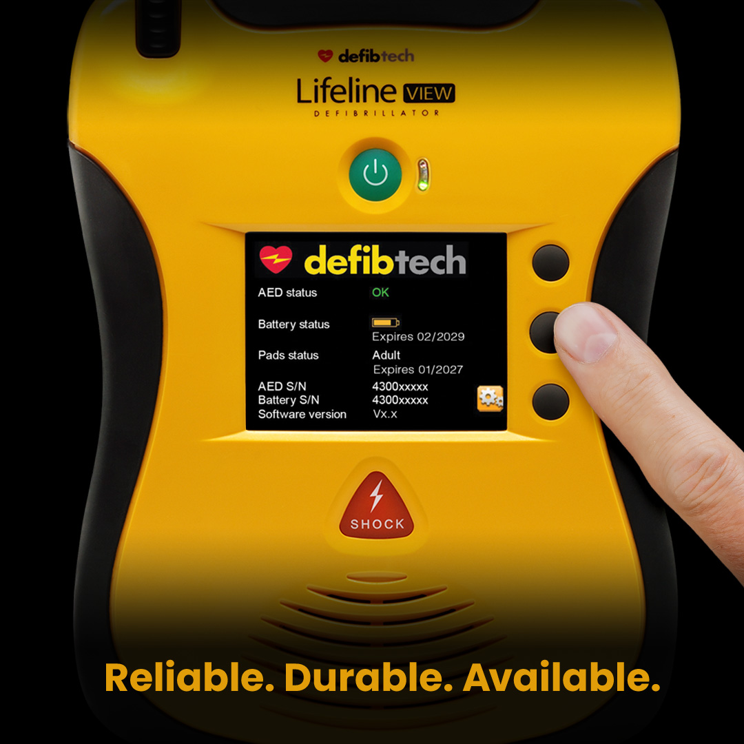 DefibtechLLC's tweet photo. With the touch of a button – and without turning on the device itself – a user can quickly check that the Lifeline View  AED is ready for rescue. 
Learn more here: https://t.co/Nlea4Mg6Ru

 #LifelineView #Defibtech #EmergencyPreparedness https://t.co/rKMXoNv9Hm