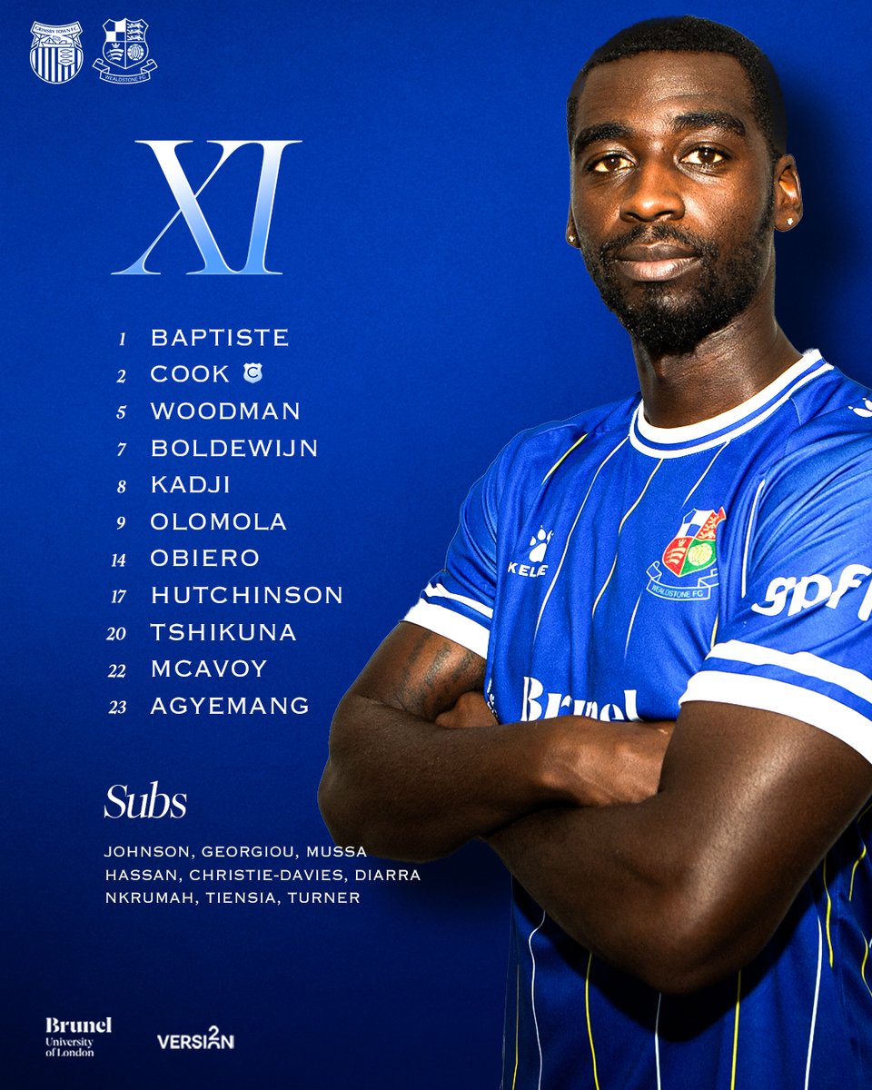 WealdstoneFC's tweet image. 📋 Team news is in! 

Here's how the Stones line up in Grimsby...

#STONES 🔵