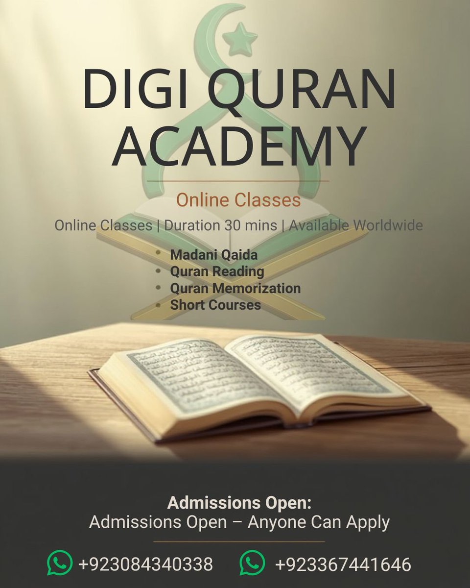 DigiQuran's tweet photo. DIGI QURAN ACADEMY 📖 https://t.co/dfl0O3ZoA2