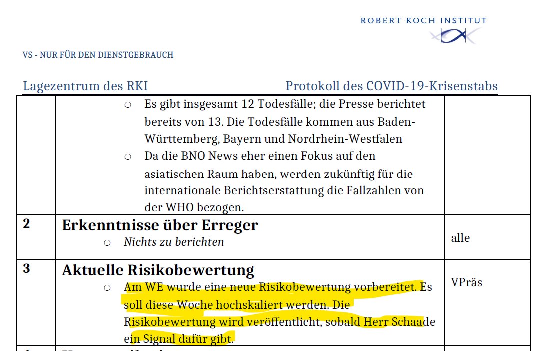 Hochstufung der #Risikobewertung des RKI am 17. März 2020 – was wirklich in den Dokumenten steht

Am 17.3.2020 änderte das #RKI die Risikobewertung durch COVID-19 von "mäßig" auf "hoch". Diese Hochskalierung war die Grundlage für die größten #Grundrechtseinschränkungen seit