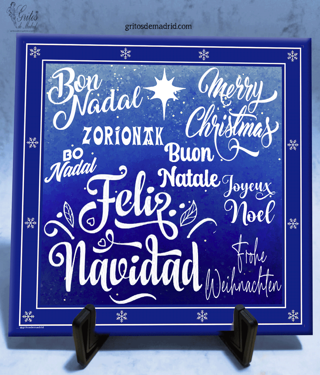 GRITOSDEMADRID's tweet photo. AZULEJO FELIZ NAVIDAD GDM https://t.co/BVrfdz6UT2 https://t.co/tWkxGAd5KD