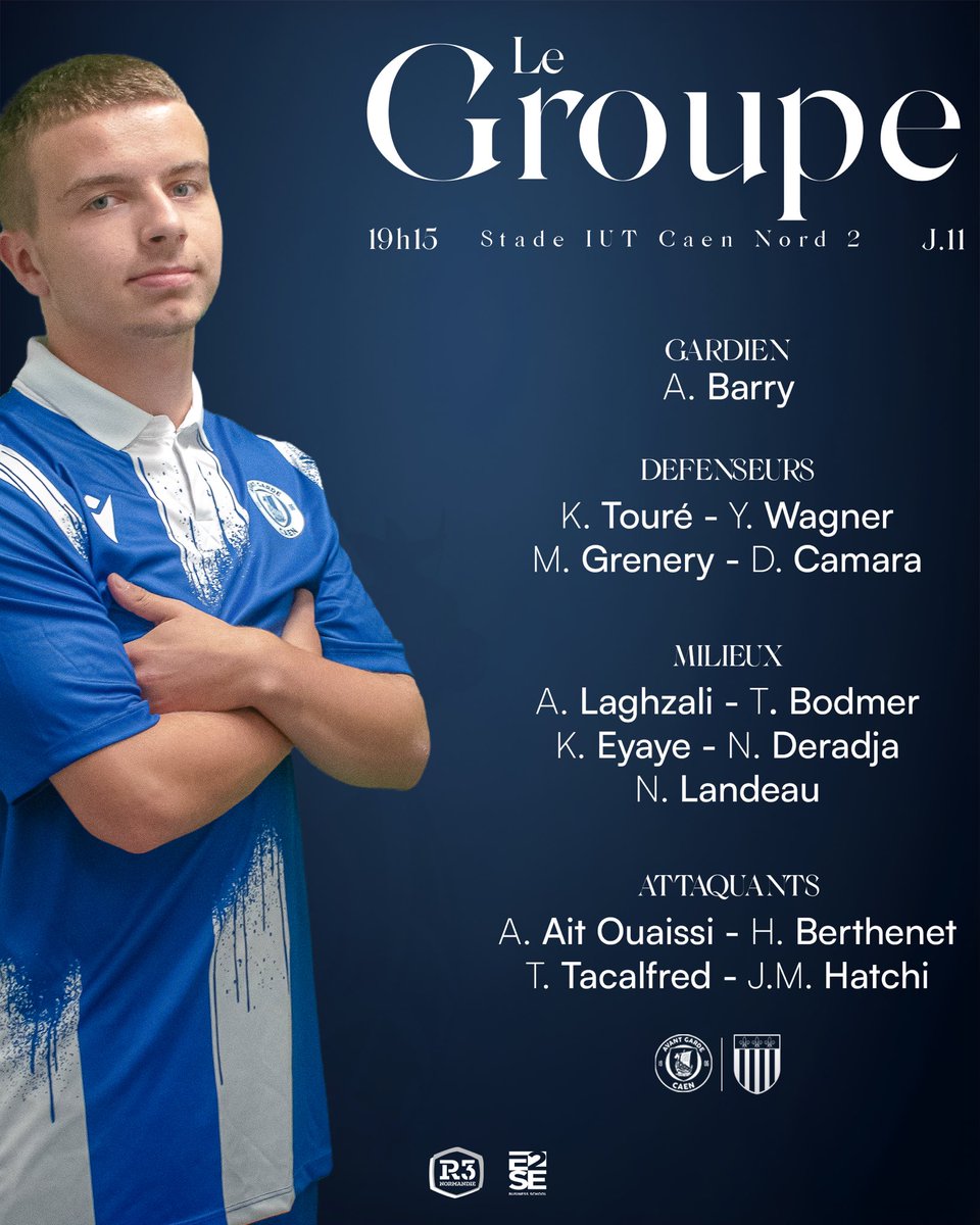 #AGCPTTC | 𝑳𝒆 𝒈𝒓𝒐𝒖𝒑𝒆 

👀 Les joueurs sélectionnés pour les deux rencontres du jour.

#AgCaen #AGC #teamAGC #BienPlusQueDuFootball