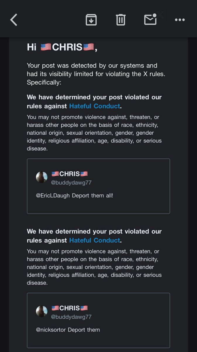 Buddydawg77's tweet photo. @elonmusk This isn’t freedom of speech https://t.co/i3Keqvpta7