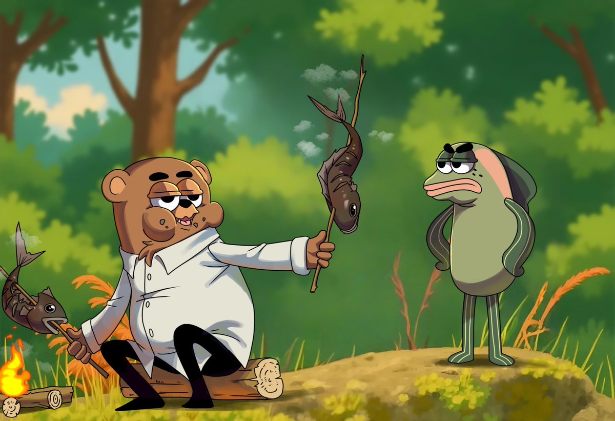 choose Bear. Have you ever seen a stinky fish eat a bear?

#TeamBear