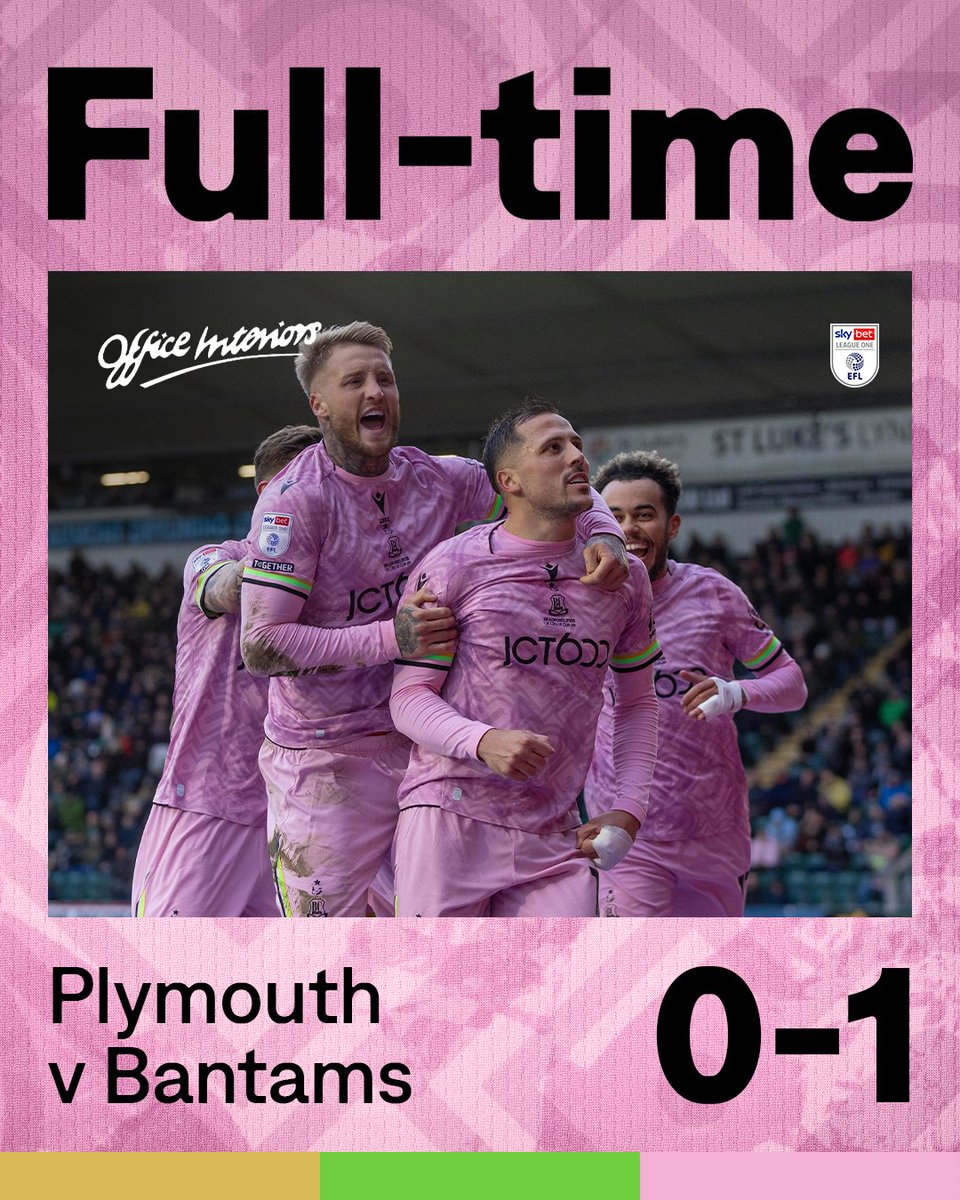 officialbantams's tweet photo. Not a bad journey home with three points, is it, Bantams? 😉

#BCAFC | #PLYvBRA | @OFFICEINTERIOR5 https://t.co/AyIHp8Kxrl