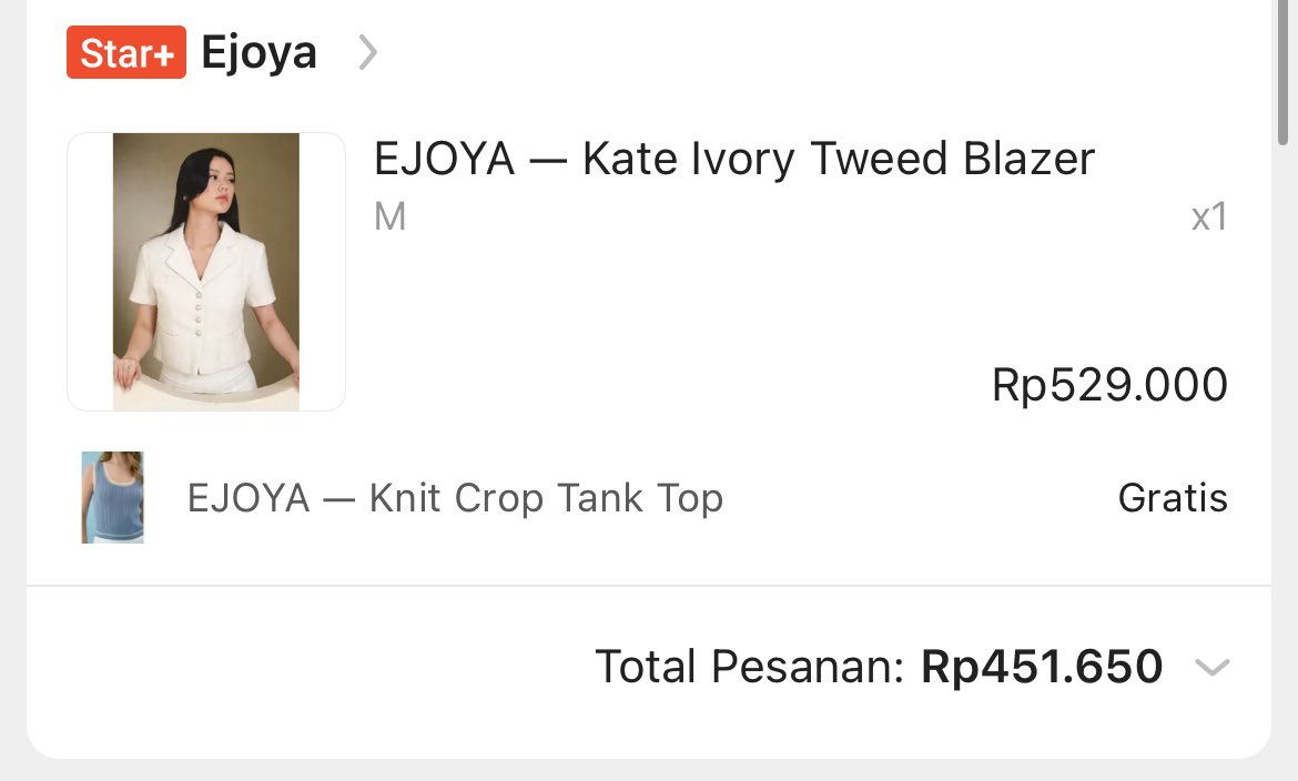 fullofwonu's tweet photo. wts EJOYA Kate Ivory Tweed Blazer
DOM surabaya
bisa 🍊
jual rugi, 250k (baru dipake sekali)
nego / condi dm aja https://t.co/poHqLmfjC9