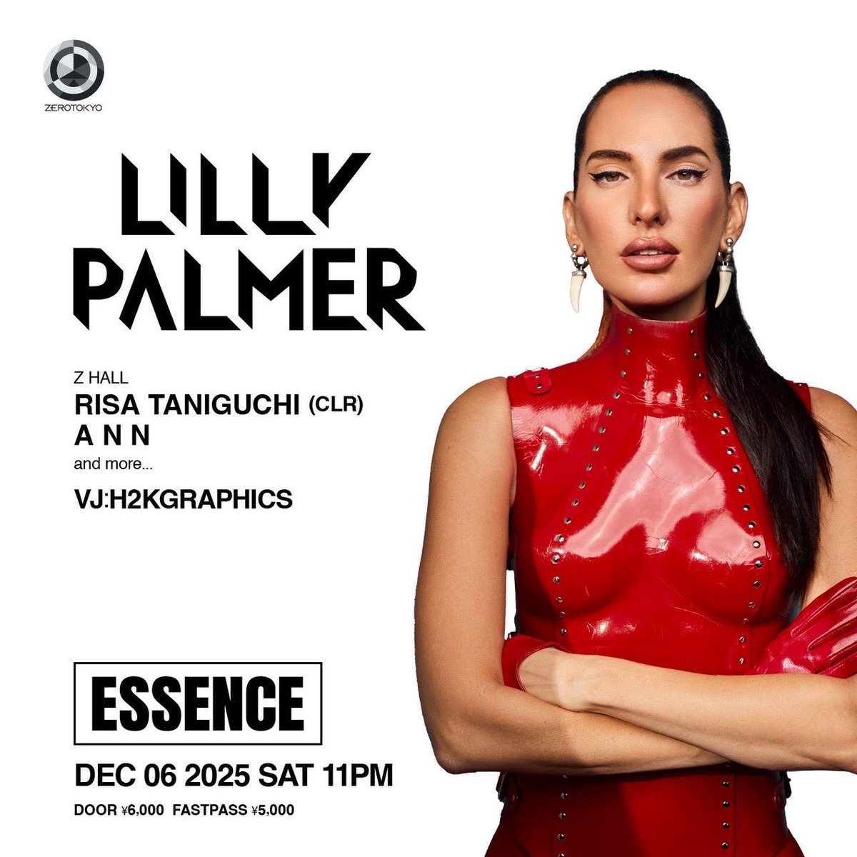 Lilly Palmer来日公演 at ZERO TOKYO ❤️🖤 

オープンしました！
遊びに来たい方は今からでもお気軽にDMにてご連絡ください🔥

🗓️2025.12.6(土) ESSENCE
📍ZEROTOKYO (@ZEROTOKYO )

#zerotokyo #nightclub #techno #lillypalmer