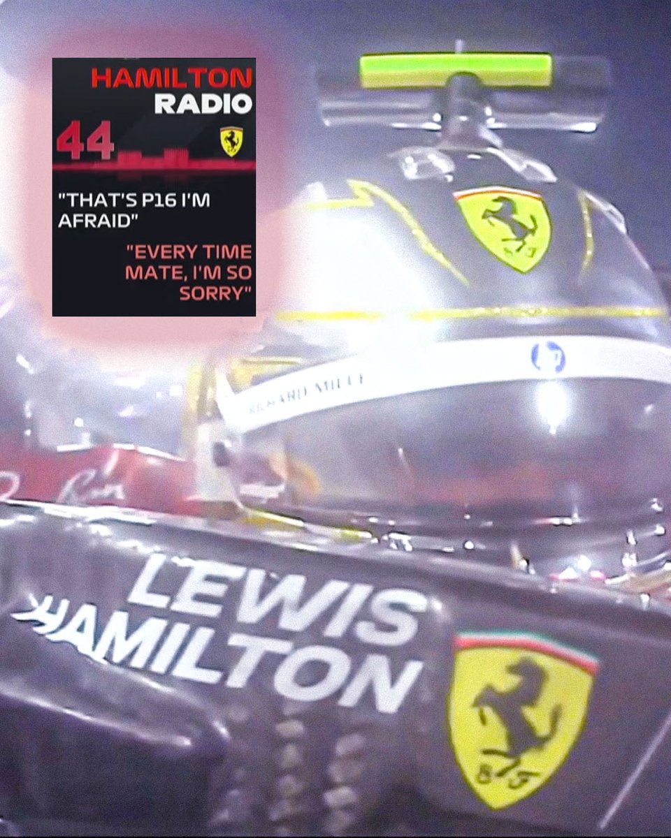 That's three straight Q3 exits for Lewis Hamilton and Ferrari 😔