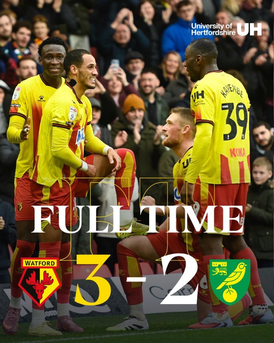 ActuFootRDCongo's tweet image. 🏴󠁧󠁢󠁥󠁮󠁧󠁿🚨| Watford est gagnant ! ✅

Watford se défait aujourd’hui Norwich et pointe actuellement à la 10ème place de la Championship avec 27 points. 

Edo Kayembe et Jeremy Ngakia ont disputé l’intégralité de la partie. À noter que le latéral droit congolais a été passeur sur le but…