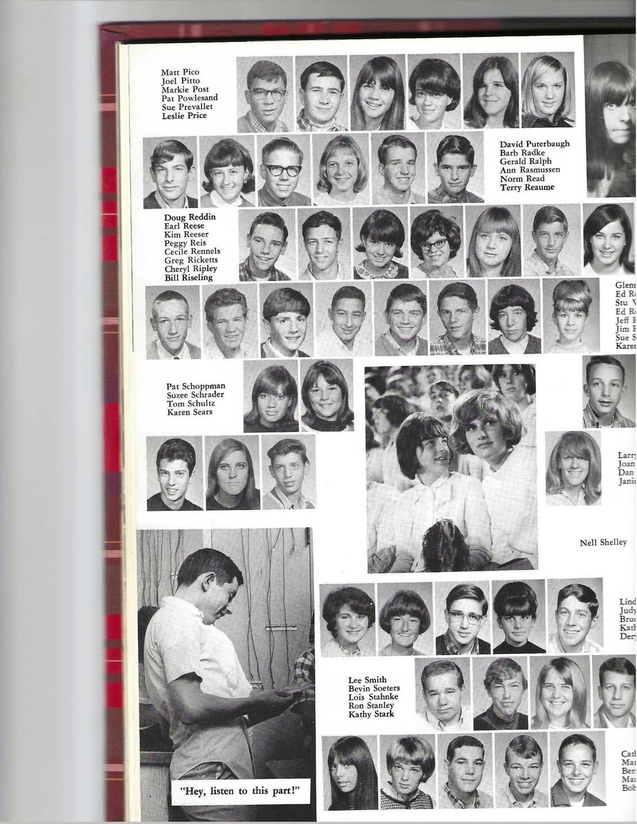 Markie Post in high school.  Third from the top