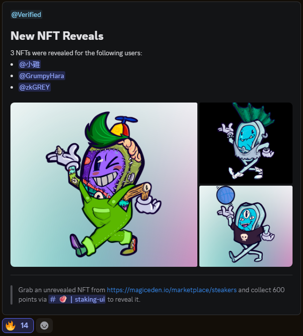 New reveals are still happening.
Grab an unrevealed NFT &amp; stake it for 600 points to reveal and earn 100% REVENUE SHARE.