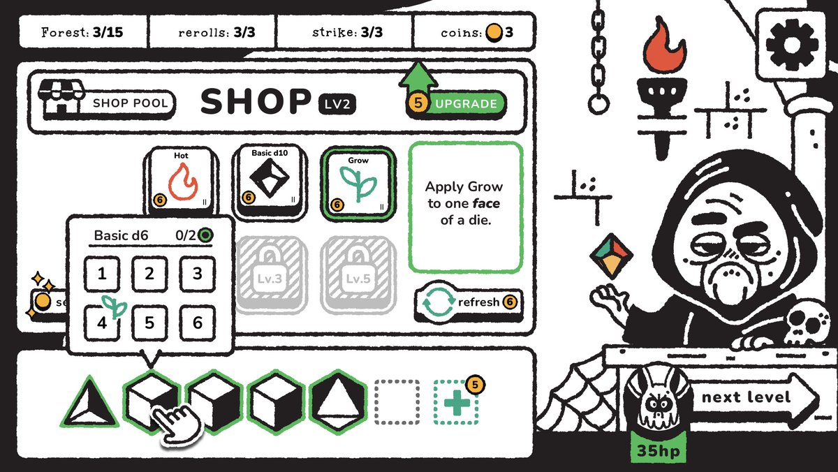 we're making a game about rolling dice and saving the world. #screenshotsaturday #indiegame #indiedev 
wishlist on steam: store.steampowered.com/app/4084040/Di…