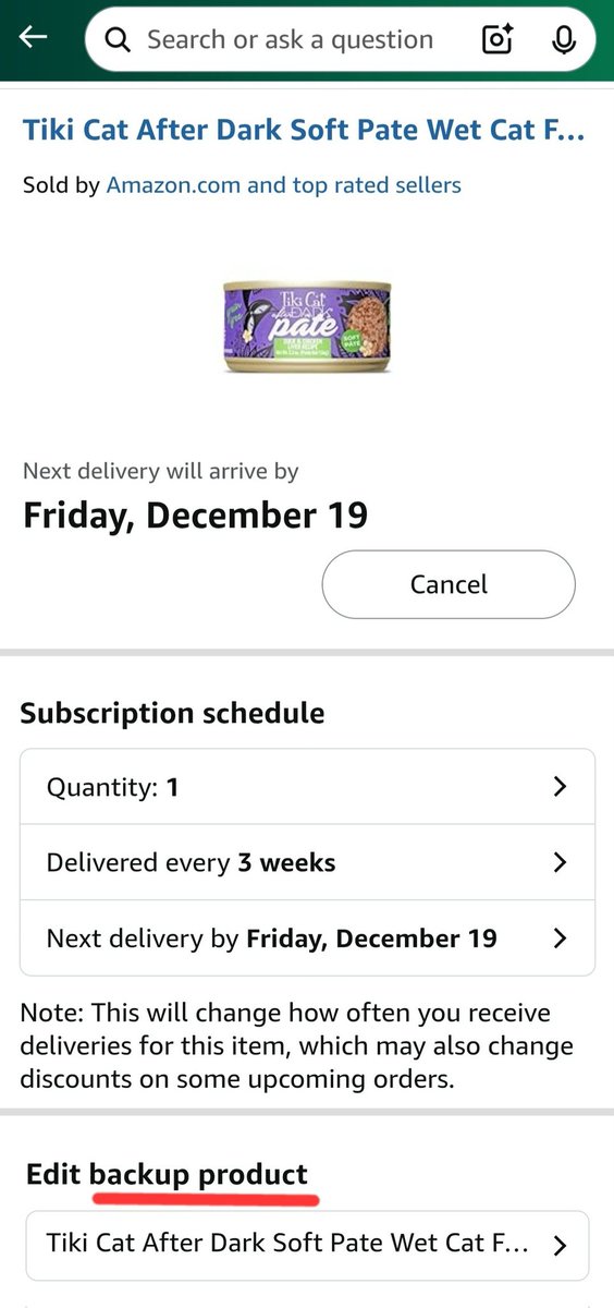Hey <a href="/amazon/">Amazon</a>, what's the point of choosing a "backup product" for my Subscribe and Save subscription if you're not going to use it? I have to cancel the order for the original product and order something else myself? Literally, what is the point if it does nothing?