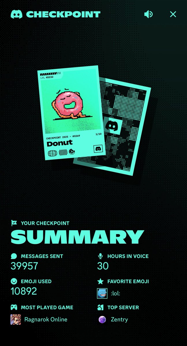 EseCrypto_'s tweet photo. Never knew there was this Discord checkpoint this year. GGWP! I’ve been chilling a lot in the @zentry server. See you next year! https://t.co/qdrm84nOWg