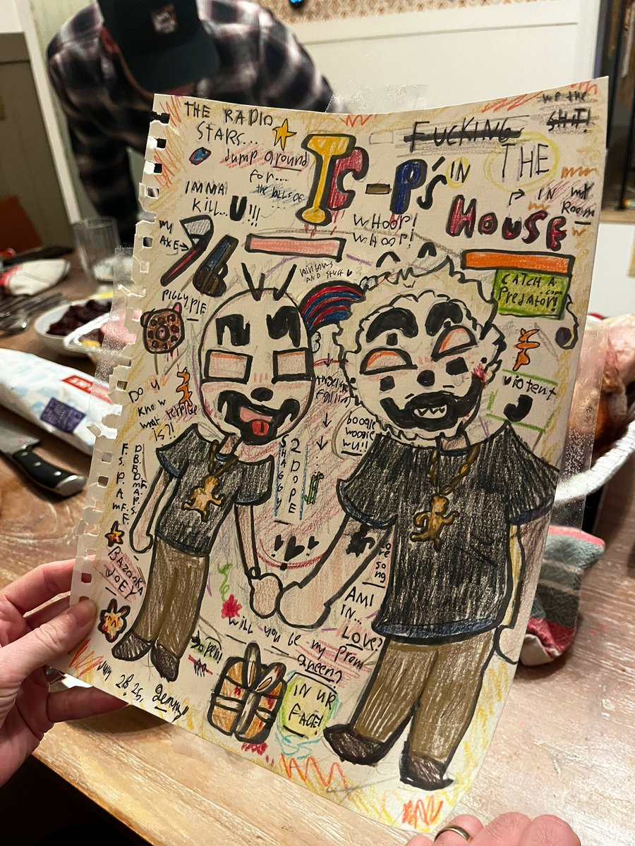 Had dinner at a good friends house last night and his daughter wanted to show Tara and I some art she drew. Nothing could have possibly prepared us for what she showed us #whoopwhoop