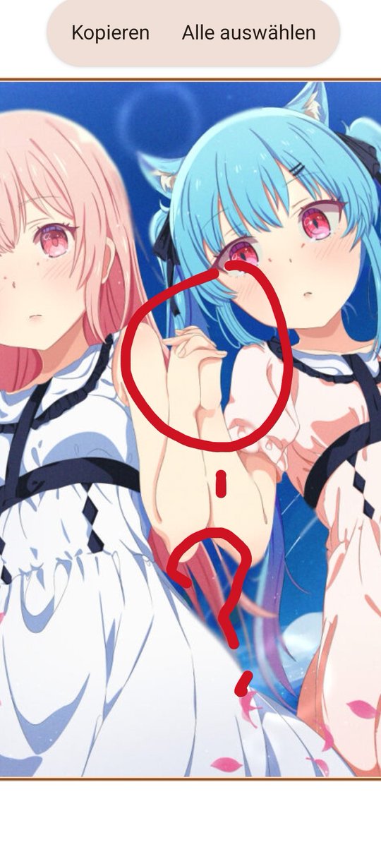 Gezeit's tweet photo. @terupancake @Asamiarts I love how there's this sudden jump in anatomy, perspective, folds, colors and everything.... But then the biggest bullshit giveaway happens. The hands in this piece are backwards. If you are good at anatomy ..you notice this. If you trace ai...that's exactly what ai fails at. https://t.co/iCGkoHMuXg