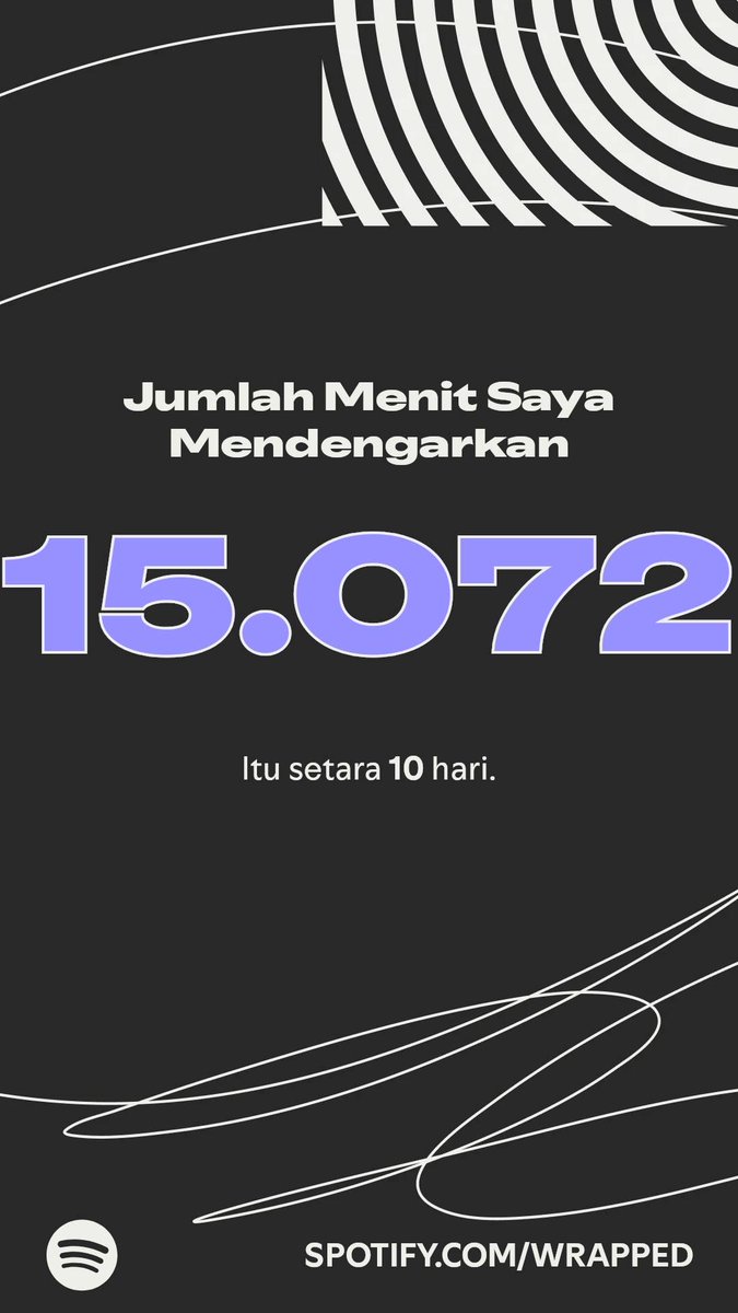 yuniulia's tweet photo. Inilah durasi mendengarkan saya tahun ini. Lebih lengkapnya di #SpotifyWrapped saya   https://t.co/I8lMjDUBbh https://t.co/IXmoD9Mvf2