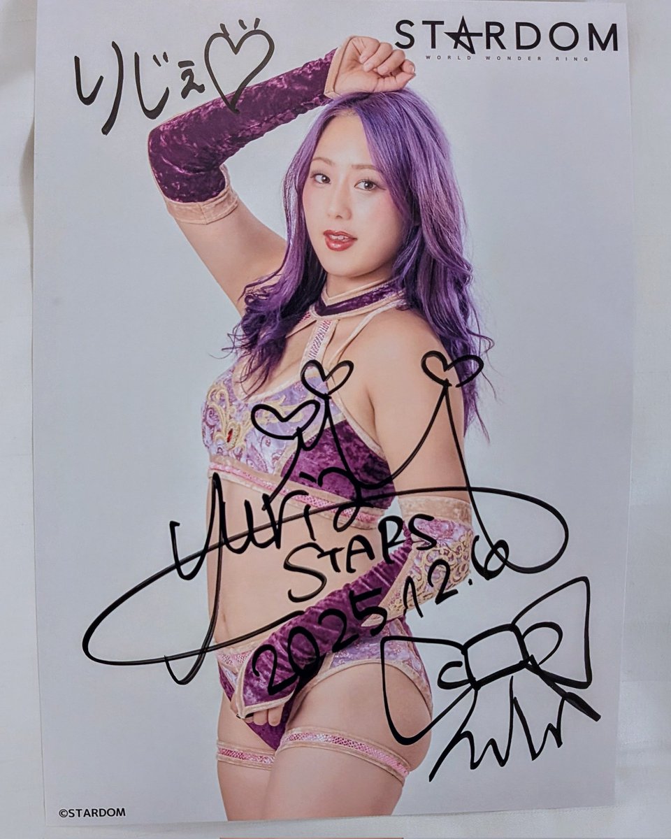 名古屋サイン会🖊️
6人目　姫ゆりあ選手⚜️
怪我から復帰されたので😊

#姫ゆりあ
#STARDOM