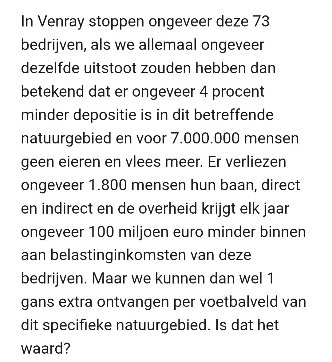 Goed voorbeeld van het krankzinnige #stikstofbeleid. Link naar het volledige artikel in de reactie.