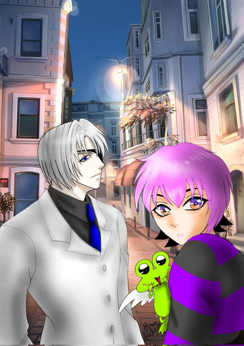 月虎さんにオリキャラを描いて頂きました(≧∇≦)bｲｴｲ✨ 月虎さん