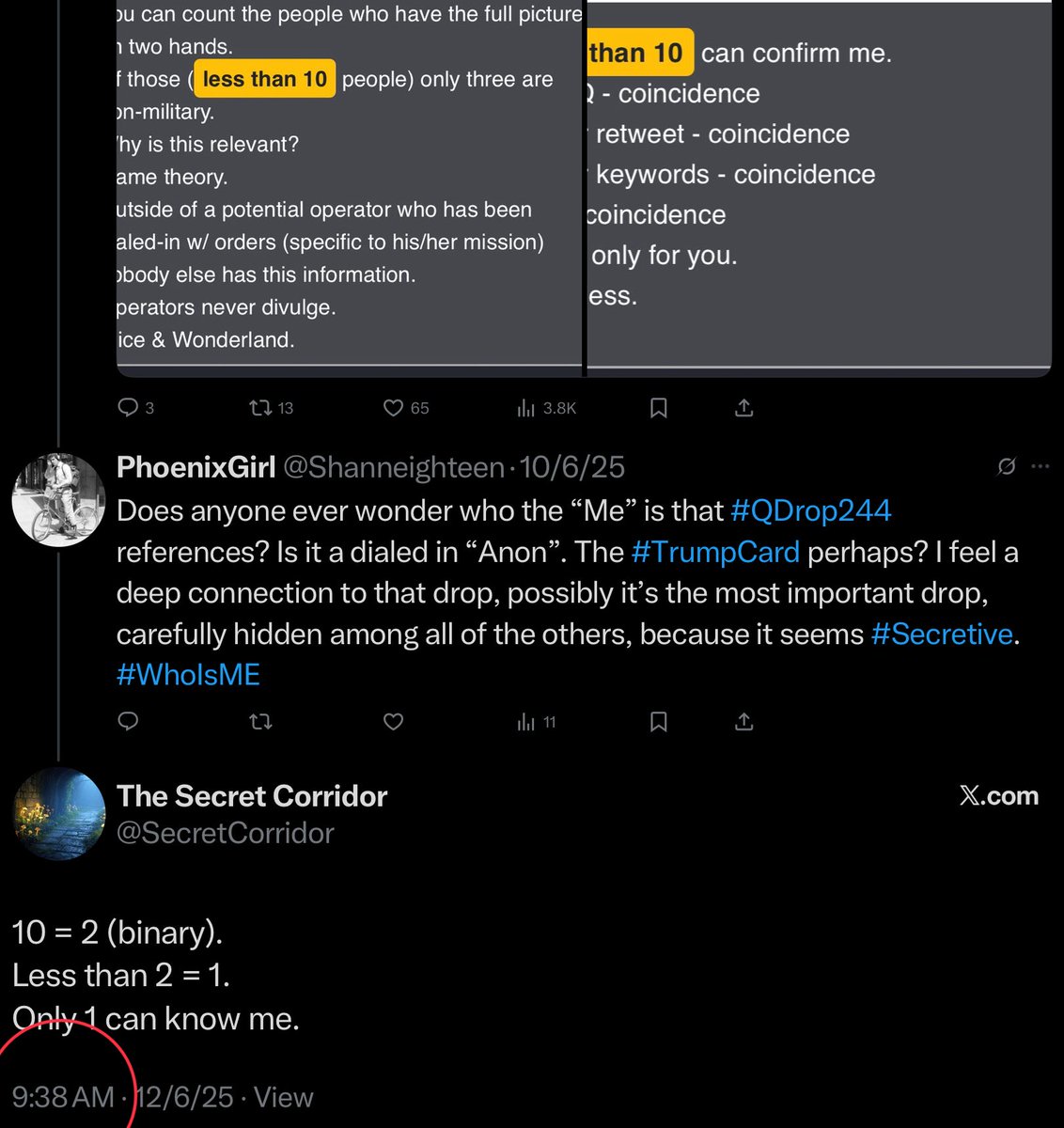 Shanneighteen's tweet image. #CommComm 
⚽️
#ADrop244=
#BrianJamesShannonMichelle=244 
9:38&amp;gt;&amp;lt;8:39
#Trump #Mugshot 
#BigFuckingMistake 
18.1=#Clue 

x.com/secretcorridor…