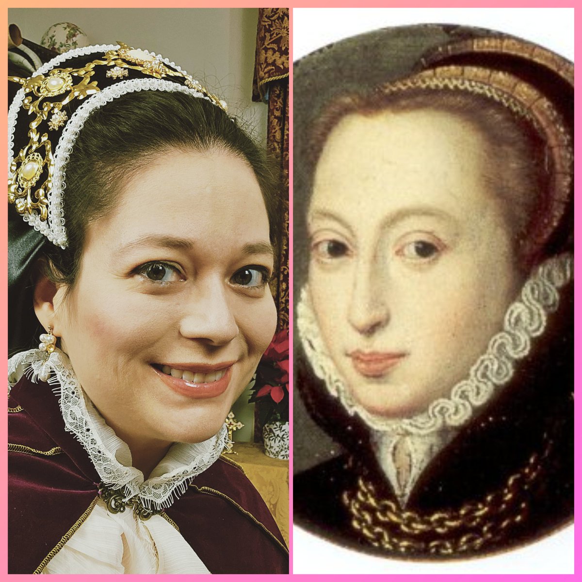 17thCenturyLady's tweet photo. Tudor folks, be nice as I step out of my comfort zone (and century!) as my style today is in honour of Jean Gordon, who was married to THAT Earl of Bothwell. The fabulous @jennifer_morag is my guest today. See you in less than 15 minutes for #STUARTSATURDAYLIVE! https://t.co/HzaJmwnoqS