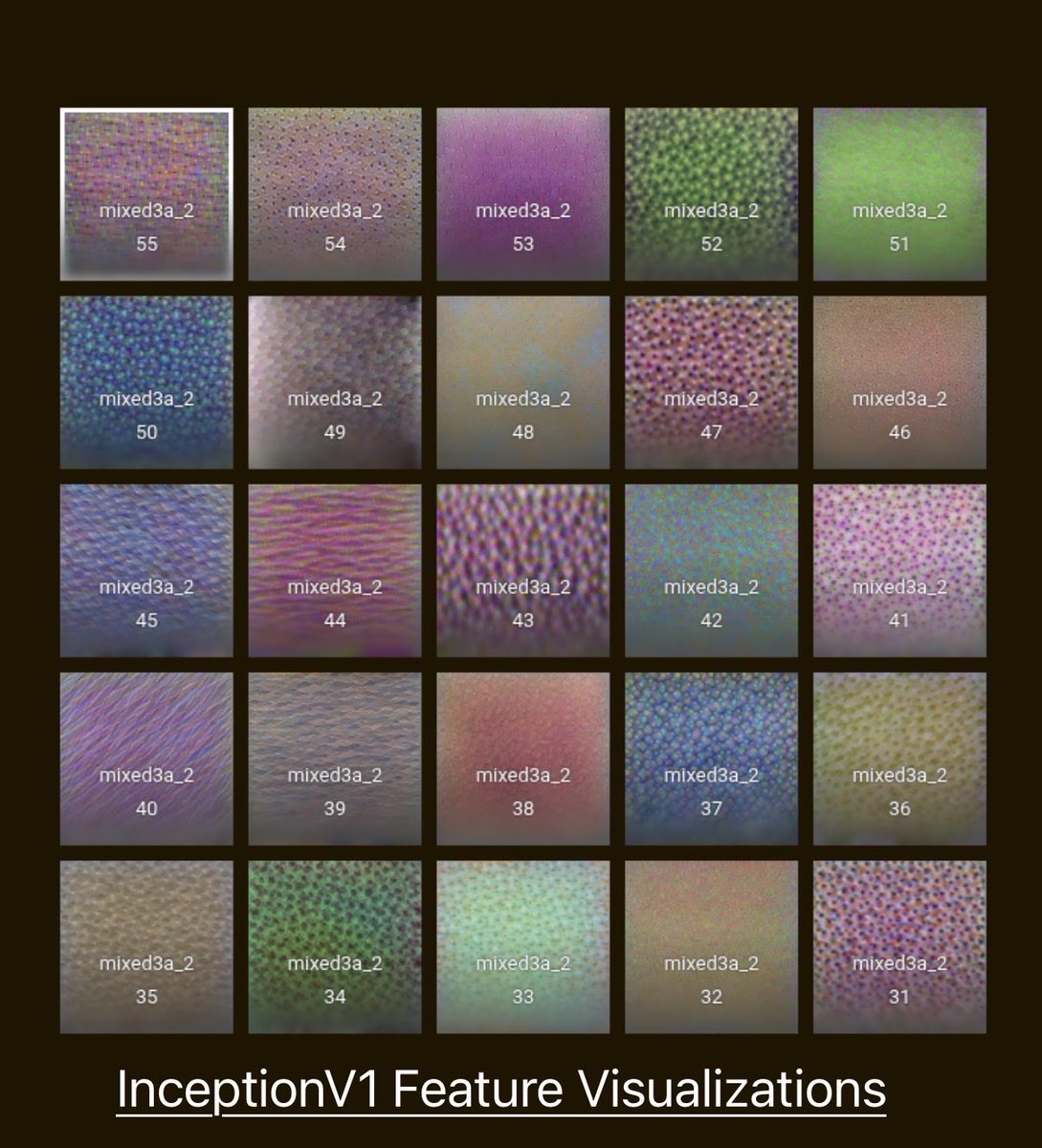 Since OpenAI Microscope has been down for over an year now, I was hoping to contribute in a small way by putting up the feature visualizations and dataset samples for each neuron of InceptionV1 model so that the <a href="/distillpub/">Distill</a> Circuits thread by <a href="/ch402/">Chris Olah</a> et al can be interpreted