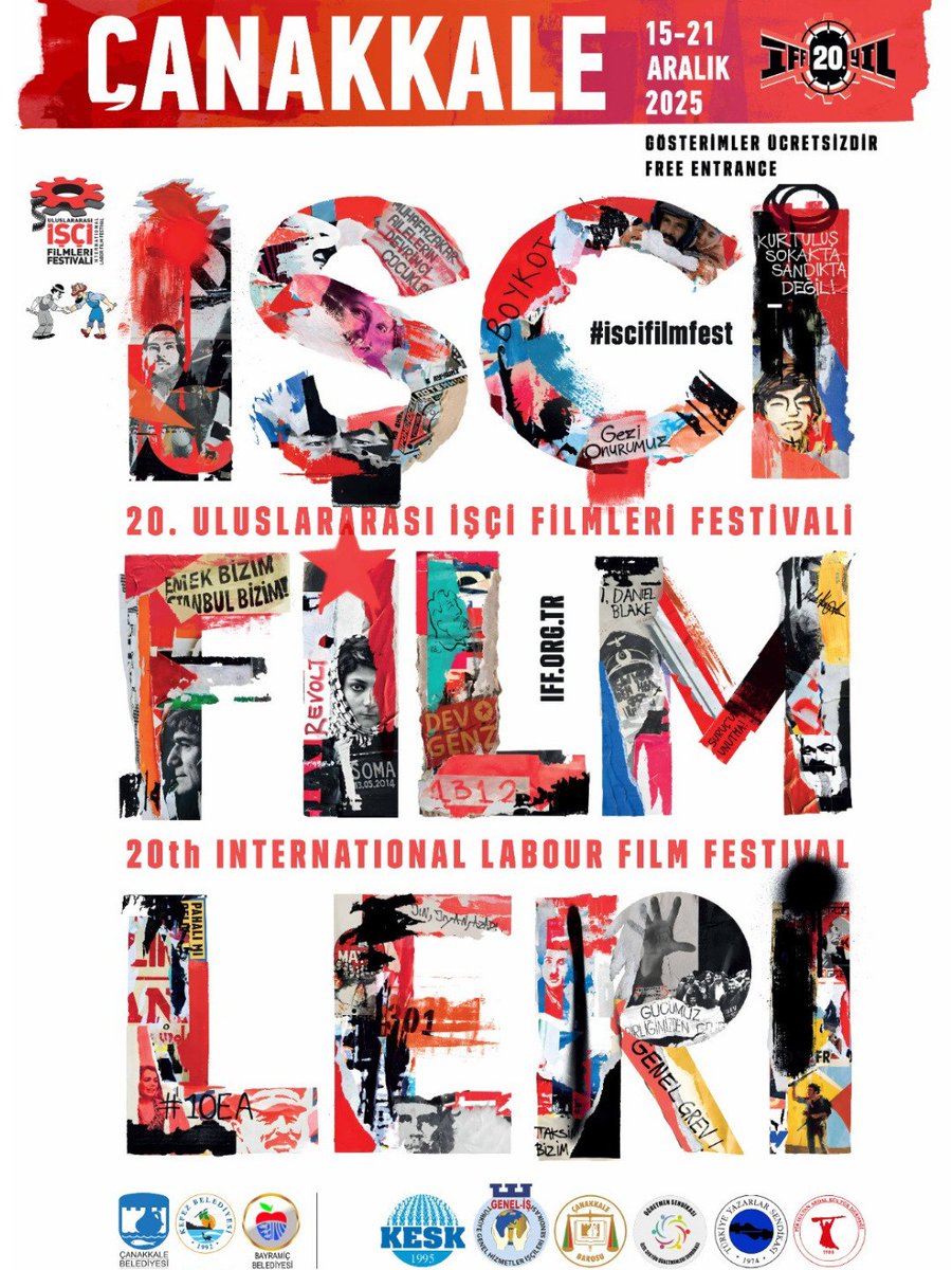 iscifilmfest's tweet photo. 20. Uluslararası İşçi Filmleri Festivali, şehir şehir gezmeye devam ediyor. Filmlerimiz 15-21 Aralık tarihlerinde
Çanakkale Merkez, Kepez, Bayramiç ve Küçükkuyu’da seyirci ile buluşuyor!    

📌 Program detayları çok yakında... Takipte kalın. https://t.co/6B6mlNgdHY