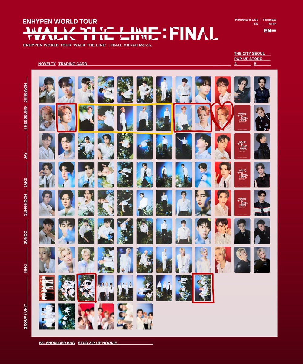 ENHYPEN WALK THE LINE FINALトレカ 譲） ジェイ、ジェイク、ソンフン