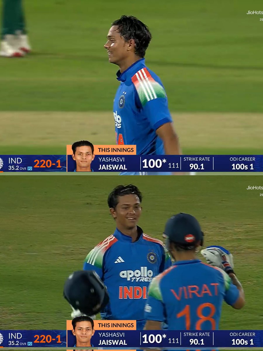 Hundred for Yashasvi Jaiswal in the series decider. Finally brother showed his potential in ODI cricket. All format superstar in making.