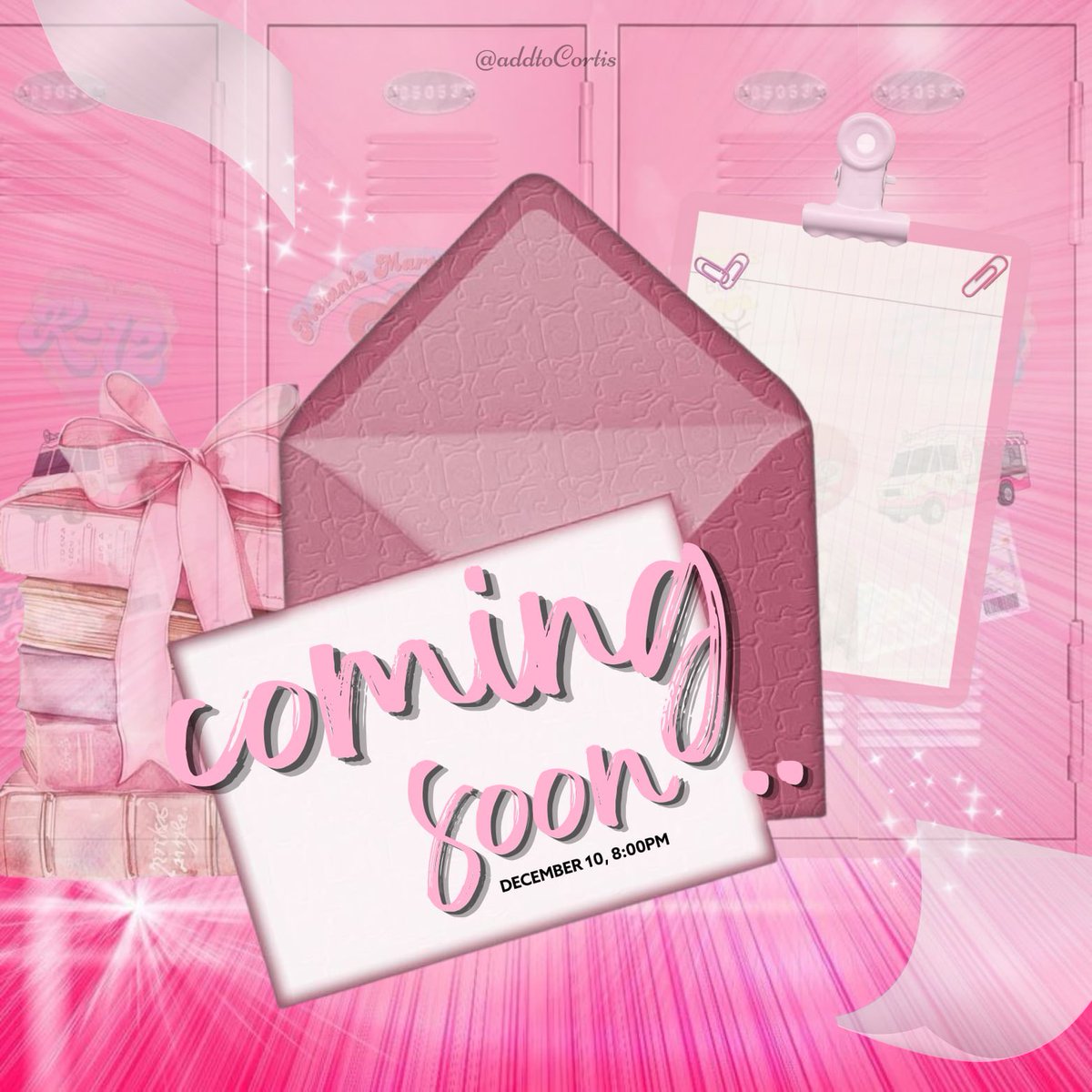 addtoCORTis's tweet photo. ── .✦ Ending the year with something cute !
Dropping December 10 💌🩷 https://t.co/Zj7iTnidCh