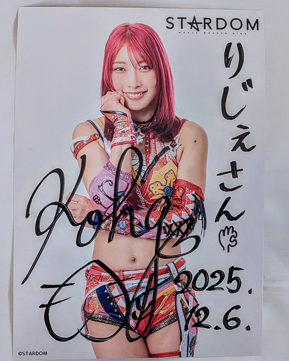 名古屋サイン会🖊️
7人目　向後桃選手🍑
時間に少し余裕があったのと、ふと思い出した事があったので😅

#向後桃
#STARDOM