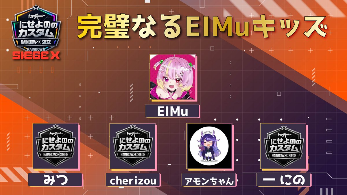 にせよののカスタム 参加チーム 【完璧なるEIMuキッズ