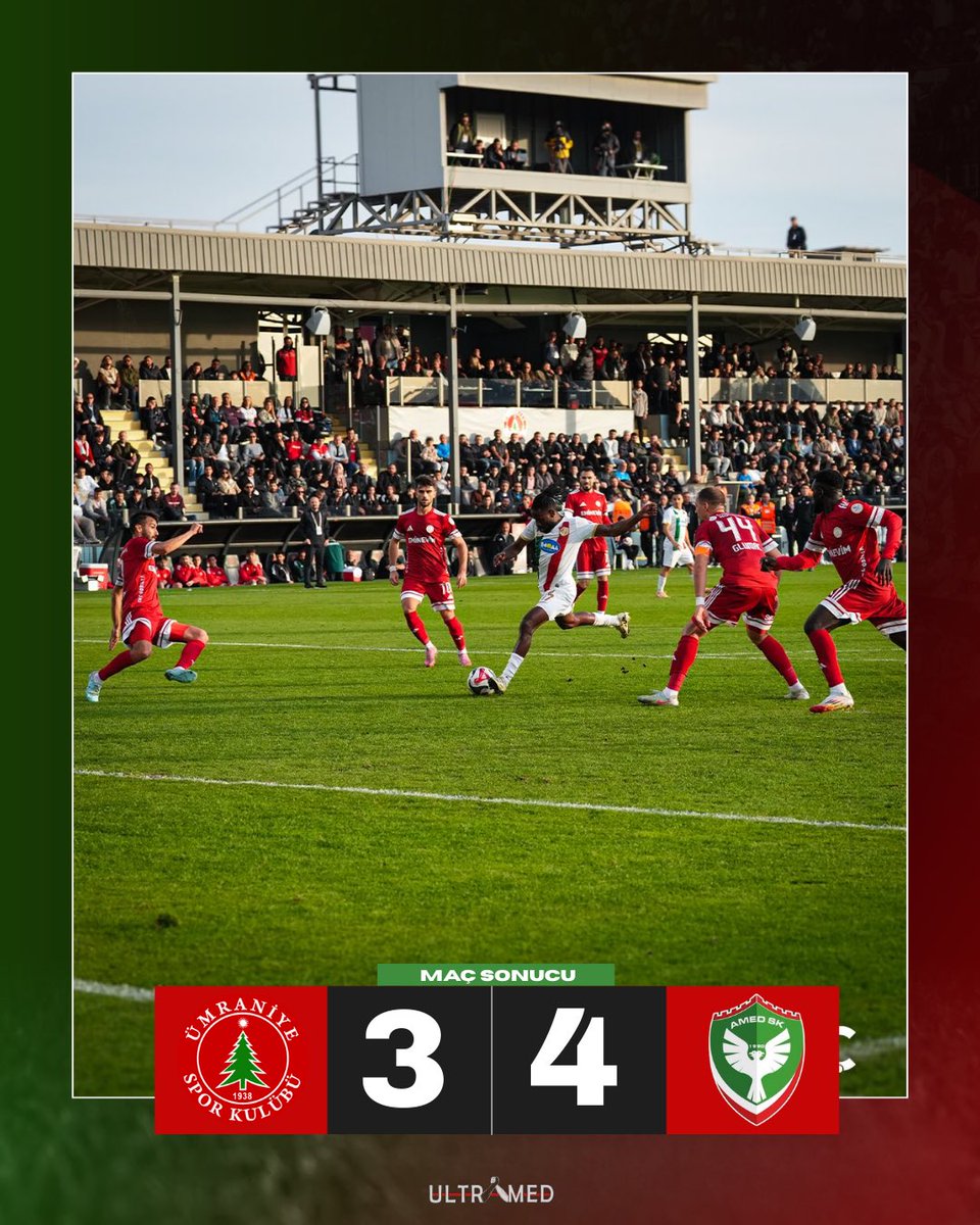 MAÇ SONUCU;
3-4 AMEDSPOR’umuz
#Amedspor #Ultramed