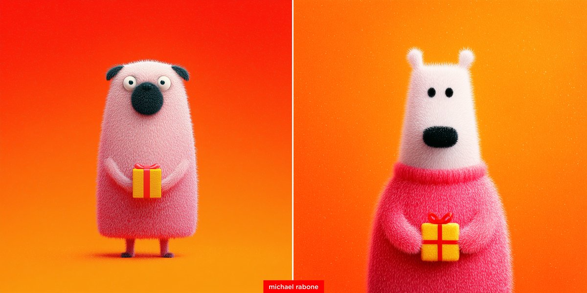 Exploring Style --sref 1890449617
Add 'Christmas' to your prompts

Christmas Pug --ar 1:1 --sref 1890449617
--sw 100 --stylize 300 --v 7