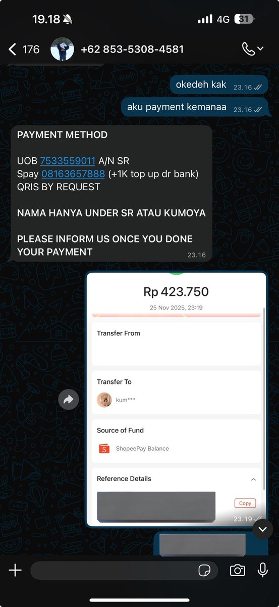 1204collects's tweet photo. BEWARE PENIPU CV MYR ‼️ #zonauang #penipu 

@clovercandys (deact)
no wa +6285353084581 / 085353084581

acc lain: vourssy @vourssy (rebrand seminggu yang lalu, setelah nipu)

aku ketipu 400k 

uob 7533559011 Sukma Rianti
spay 08163657888 Kumoya https://t.co/Bfql1Hxxj7