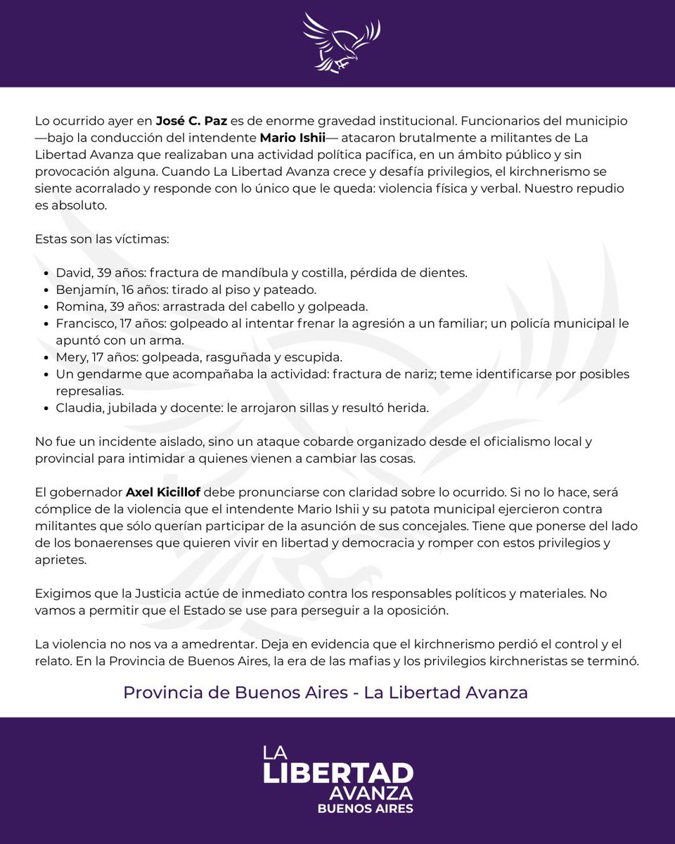 La Libertad Avanza - PBA tweet media